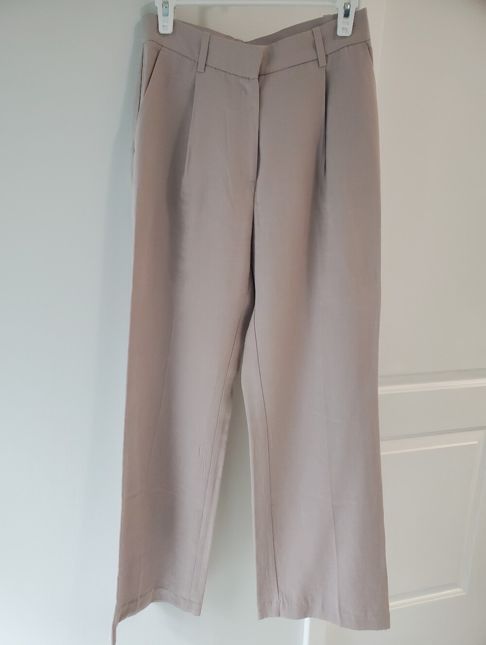 H&M Wide Leg Pants in Light Taupe